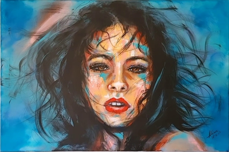 ArteDiAlina.com painting: Immersed in myself